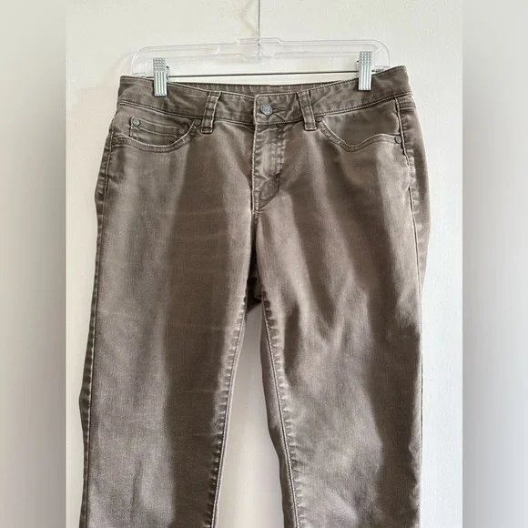 PrAna Brown/Gray Classic Denim Stretch Jeans size 4/27 Short EUC - Picture 3 of 9